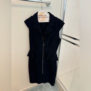 Karen Millen peplum zip front dress size 8